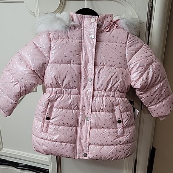 Member's Mark Girl's Other - Member's Mark Girl's Wind Resistant Removable Faux Fur Hooded Warm Puffer.